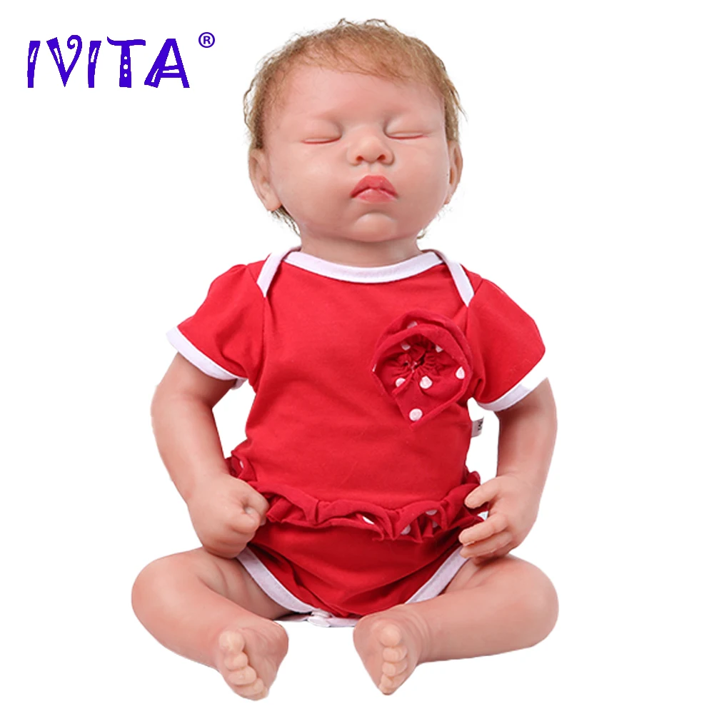 IVITA WG1507RH 46cm 3.2kg 100% Full Body Silicone Realistic Eyes Closed Reborn Baby Doll with Clothes Bebe Christmas Toys
IVITA WG1507RH 46cm 3.2kg 100% Full Body Silicone Realistic Eyes Closed Reborn Baby Doll with Clothes Bebe Christmas Toys