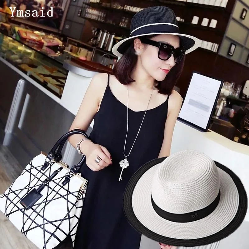 Black and white Stitching Summer Sun Hats for Women Fashion Large Beach Straw Hat 2017 Newest Casual Woman's Caps
Black and white Stitching Summer Sun Hats for Women Fashion Large Beach Straw Hat 2017 Newest Casual Woman's Caps