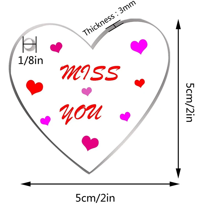 60 Pack 2 Inch Acrylic Heart Keychain Blanks Acrylic Hearts Discs with for DIY Keychain, Vinyl Projects, Gift Tags
60 Pack 2 Inch Acrylic Heart Keychain Blanks Acrylic Hearts Discs with for DIY Keychain, Vinyl Projects, Gift Tags