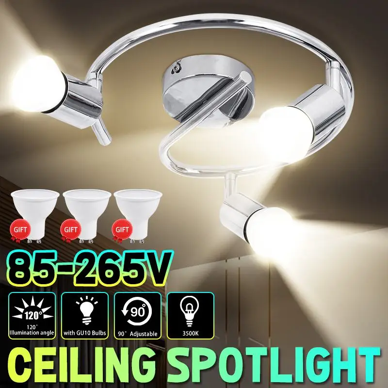 Led Chandelier Rotatable adjustable Ceiling Mounted 3 Heads light Gu10 Corridor Lamp Spotlight For Living Dining Room Kitchen
Led Chandelier Rotatable adjustable Ceiling Mounted 3 Heads light Gu10 Corridor Lamp Spotlight For Living Dining Room Kitchen