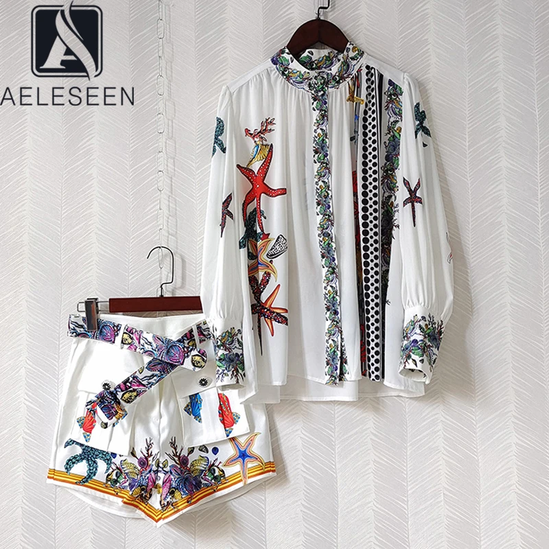 AELESEEN, модный подиумный комплект из 2 предметов, женская блуза с длинным рукавом-фонариком и высоким воротником + шорты, повседневные комплек...
AELESEEN, модный подиумный комплект из 2 предметов, женская блуза с длинным рукавом-фонариком и высоким воротником + шорты, повседневные комплек...