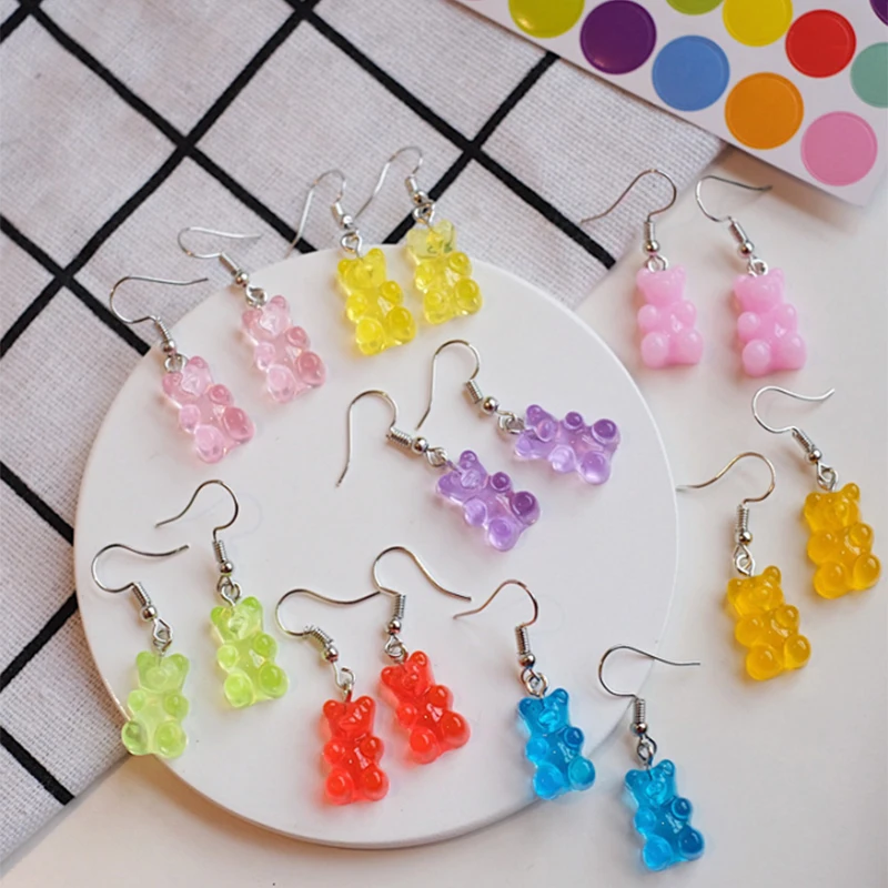 DUOYING Resin Drop Animal Earrings Hot Selling Cute Mini Cartoon Sweet Candy Bear Colorful Animal Earrings for Women Girls Gifts
DUOYING Resin Drop Animal Earrings Hot Selling Cute Mini Cartoon Sweet Candy Bear Colorful Animal Earrings for Women Girls Gifts