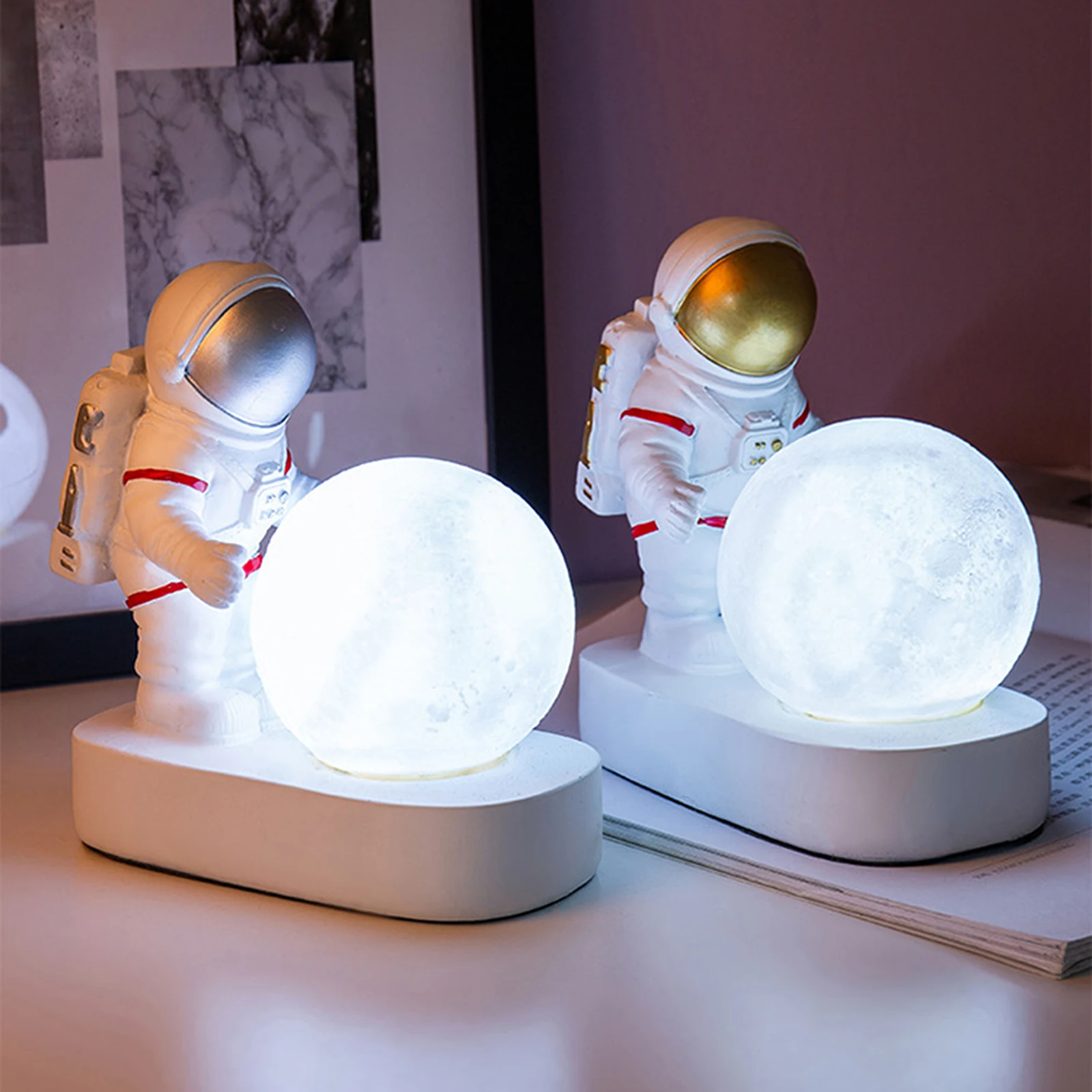 Modern Astronaut Table Lamp Art Deco Resin Lamp Table Bedroom Lamp Creative Living Room Loft Decoration Space Man Desk Light LED
Modern Astronaut Table Lamp Art Deco Resin Lamp Table Bedroom Lamp Creative Living Room Loft Decoration Space Man Desk Light LED