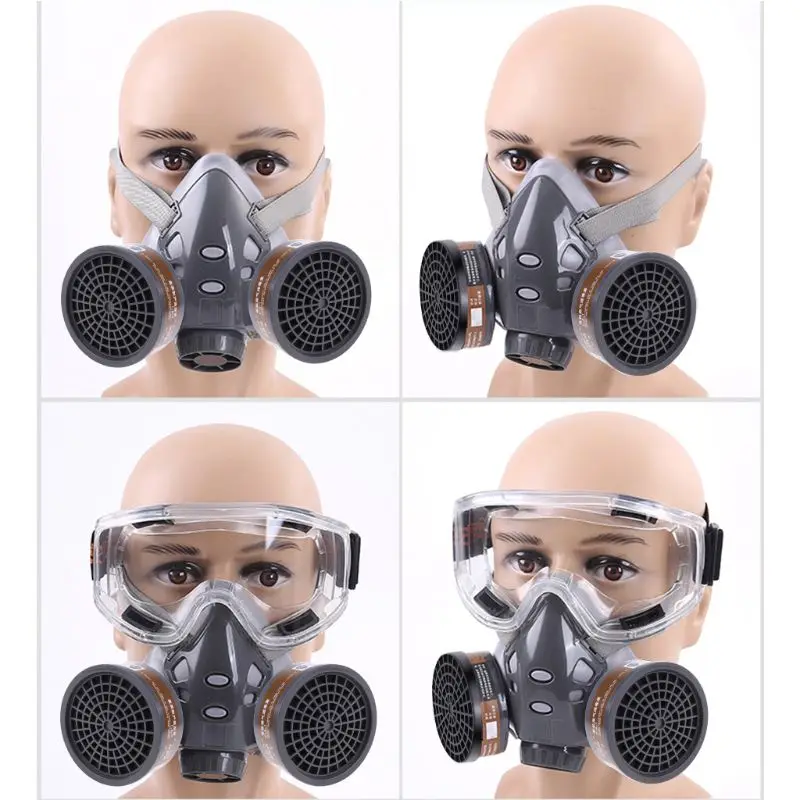 

Full Facemask Respirator Gas Mask Filter Dust Protective Facepiece Mask For Paint Spraying 090F
