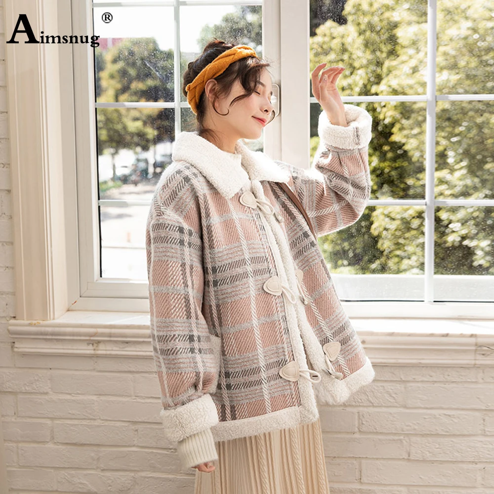 Vintage 2020 Women Cotton Coats Fashion Ladies Plaid Coat Streetwear Elegant Girls Plush Coat Japan Style Lapel Collar Outerwear
Vintage 2020 Women Cotton Coats Fashion Ladies Plaid Coat Streetwear Elegant Girls Plush Coat Japan Style Lapel Collar Outerwear