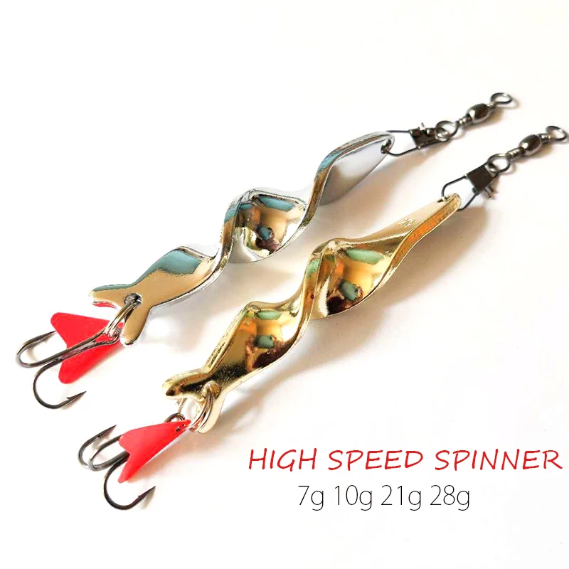 High Speed Spinner Spoon Fishing Lure 7g/10g/21g/28g Trout Pike Hard Sequins Tackle With Accessories Hook Snap Rings & Connector
High Speed Spinner Spoon Fishing Lure 7g/10g/21g/28g Trout Pike Hard Sequins Tackle With Accessories Hook Snap Rings & Connector