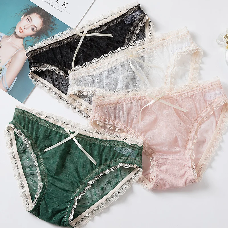Flower Sexy Women Panties Lace Briefs Transparent Underpants Lingerie Temptation Summer Low-waist Female Underwear
Flower Sexy Women Panties Lace Briefs Transparent Underpants Lingerie Temptation Summer Low-waist Female Underwear