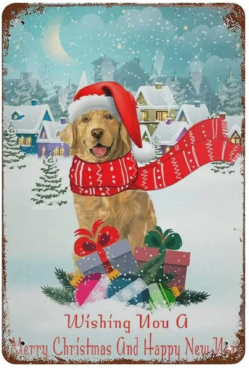 JEFCY Christmas Dogs Nostalgic Tin Sign Happy New Year Vintage Metal Poster Home Bar Cafe Club Coffee Shop Wall Decor
JEFCY Christmas Dogs Nostalgic Tin Sign Happy New Year Vintage Metal Poster Home Bar Cafe Club Coffee Shop Wall Decor