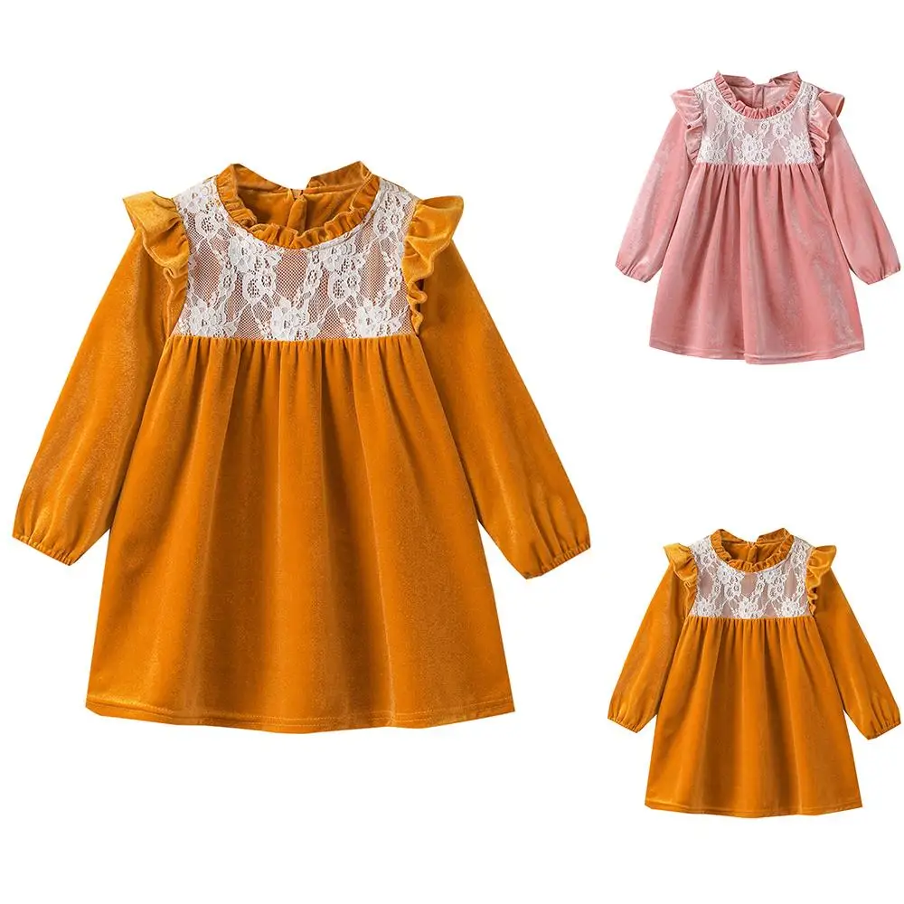 Baby Girls Long Sleeve Swing Dress Splicing Lace Ruffled Princess Dresses Party Clothes Casual
Baby Girls Long Sleeve Swing Dress Splicing Lace Ruffled Princess Dresses Party Clothes Casual