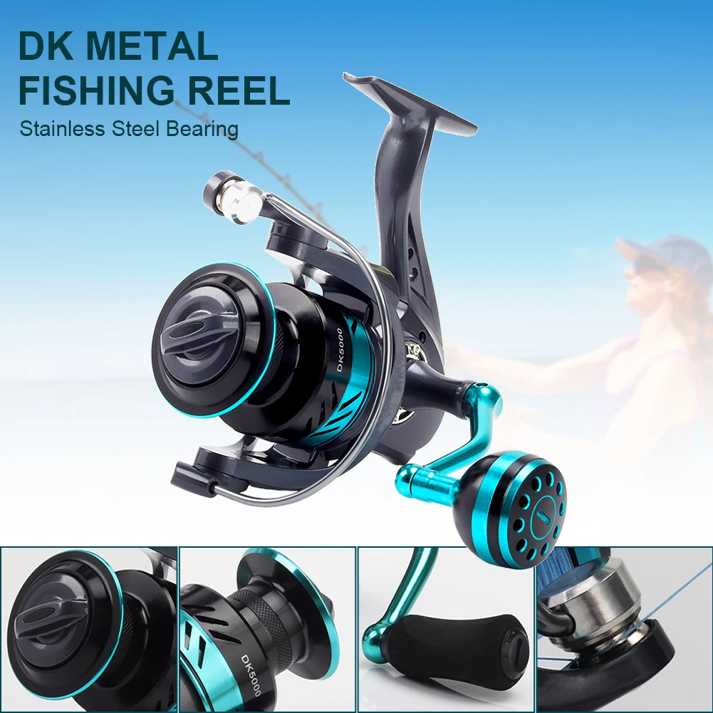 Spinning Reel DK DKII Series Metal Fishing Reel 10KG Max Drag 13BB Lightweight Saltwater Freshwater Carp Fishing Reel Tackle
Spinning Reel DK DKII Series Metal Fishing Reel 10KG Max Drag 13BB Lightweight Saltwater Freshwater Carp Fishing Reel Tackle