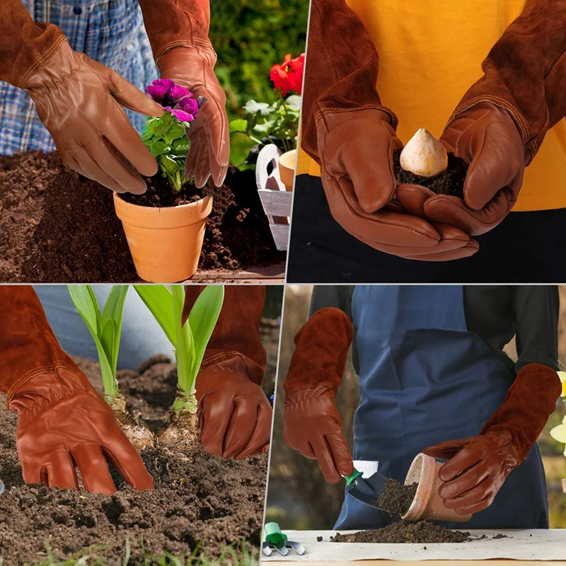 Rose Pruning Gloves for Men and Women Extra Long Breathable Goatskin Leather Thorn Proof Gardening Gauntlet Gloves
Rose Pruning Gloves for Men and Women Extra Long Breathable Goatskin Leather Thorn Proof Gardening Gauntlet Gloves