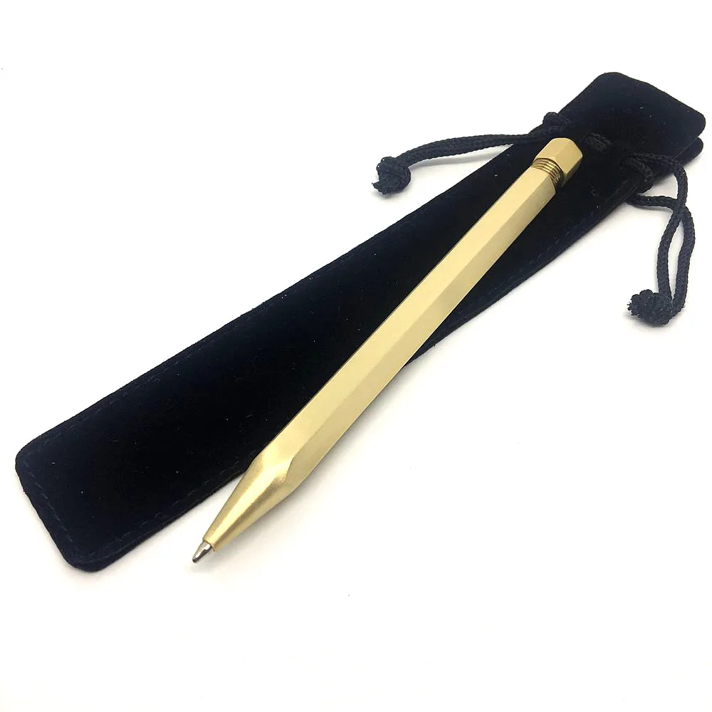 Outdoors Writing Tools EDC Brass Personalized Handmade Six Prismatic Twist Retractable Ballpoint Pocket Signature Gift Pen
Outdoors Writing Tools EDC Brass Personalized Handmade Six Prismatic Twist Retractable Ballpoint Pocket Signature Gift Pen