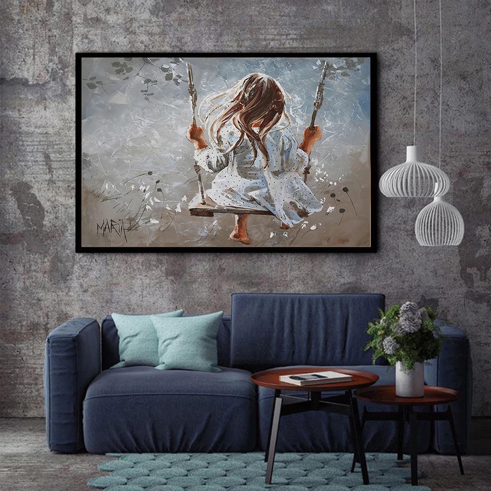Canvas Painting Girl Swinging Wall Art Posters and Prints Wall Pictures for Living Room Decoration Canvas Painting Home Decor
Canvas Painting Girl Swinging Wall Art Posters and Prints Wall Pictures for Living Room Decoration Canvas Painting Home Decor
