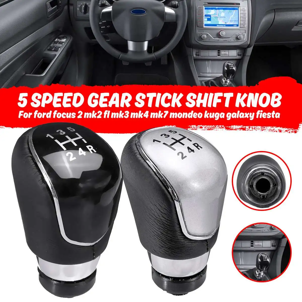 Ручка переключения передач из искусственной кожи, 5 / 6 скоростей, для Ford Focus 2 MK2 FL MK3 MK4 MK7, Mondeo Kuga, Galaxy 2018 +, Fiesta
Ручка переключения передач из искусственной кожи, 5 / 6 скоростей, для Ford Focus 2 MK2 FL MK3 MK4 MK7, Mondeo Kuga, Galaxy 2018 +, Fiesta
