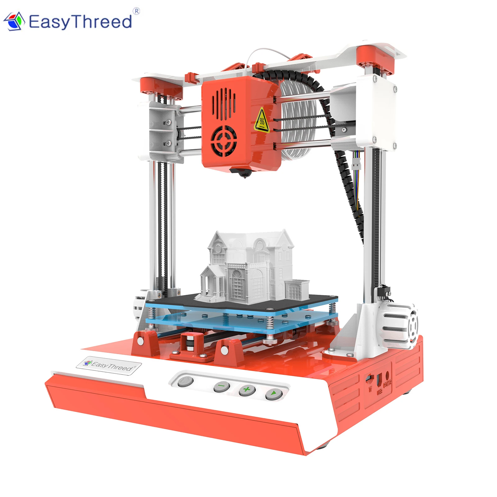 

2023 EasyThreed K1 мини настольный Детский 3D принтер 100*100*100 мм Бесшумная печать с TF-картой PLA образец нити для детей