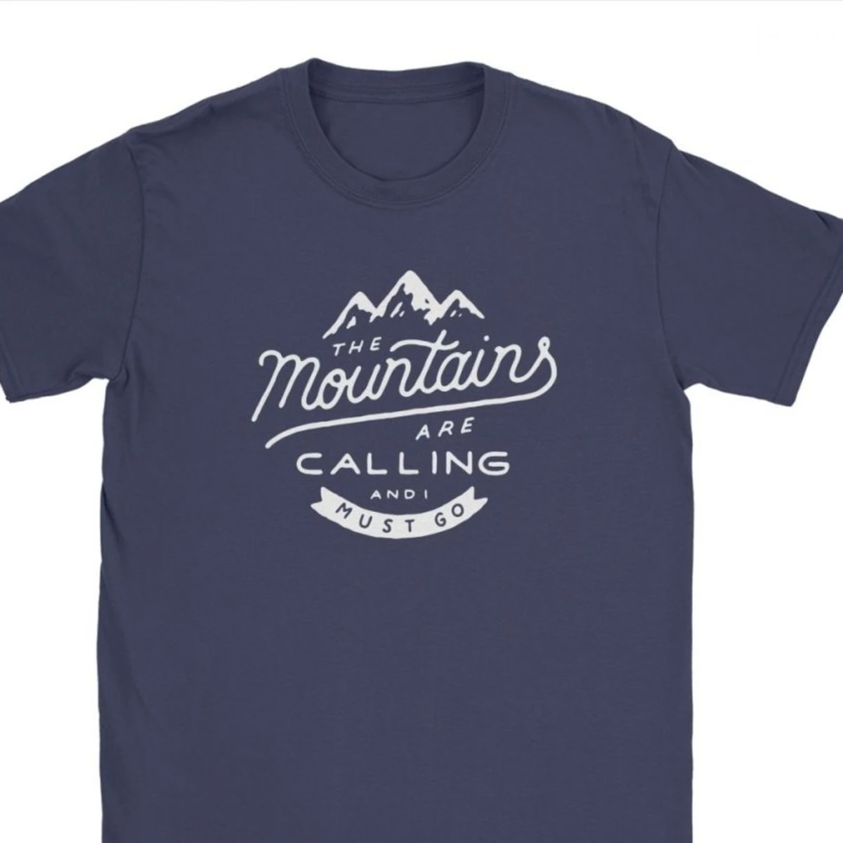 Хипстерская футболка с надписями горы вызывают мужские модные брендовые