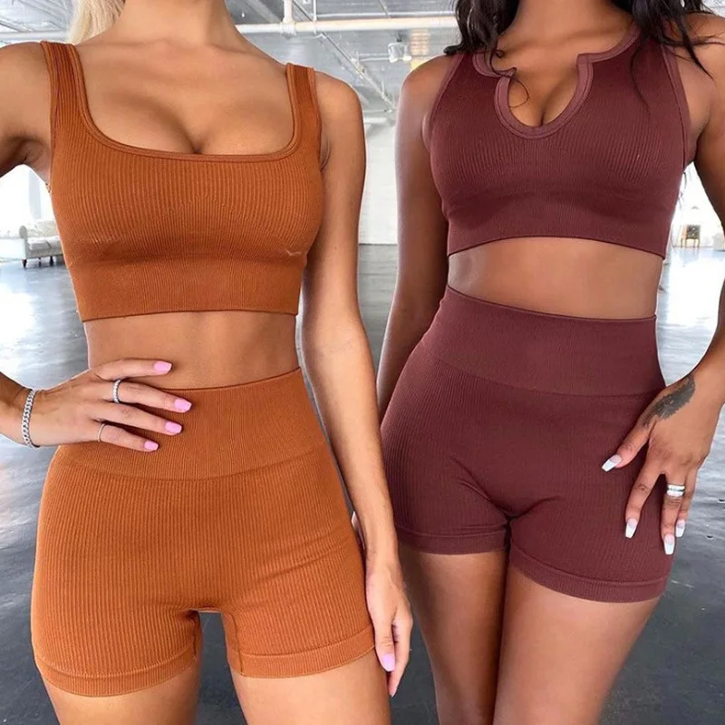 Women Two Piece Set Stripe Seamless Sexy Gym Workout Clothes Sports Bra + Shorts Yoga Suit Tracksuit Fitness Outfits Sport Set
Women Two Piece Set Stripe Seamless Sexy Gym Workout Clothes Sports Bra + Shorts Yoga Suit Tracksuit Fitness Outfits Sport Set