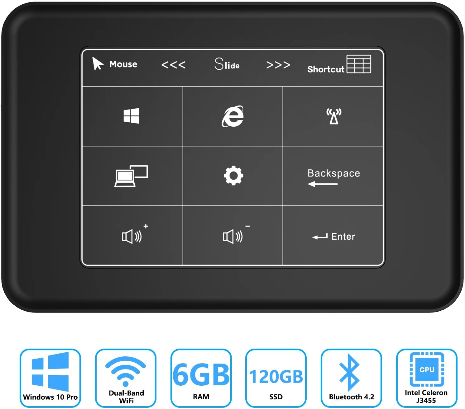 Дешевый мини ПК Windows 10 Pro 6 Гб Ram 512 ГБ 1 ТБ SATA SSD Celeron J3455 4K HD Graphics мини-компьютер HDMI Gigabit