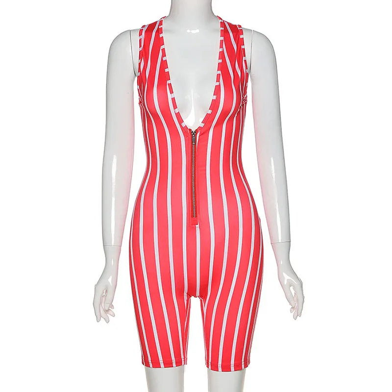 New Summer Women's Jumpsuit Sexy Hip High Waist Zipper Sports Jumpsuits Streetwear Fashion Sleeveless Bodycon Playsuit Clothing
New Summer Women's Jumpsuit Sexy Hip High Waist Zipper Sports Jumpsuits Streetwear Fashion Sleeveless Bodycon Playsuit Clothing