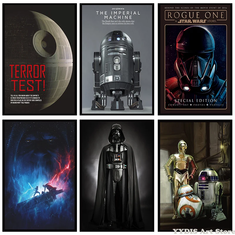 

Star Wars Darth Vader Yoda Moive Posters Disney Jedi Knight Posters Canvas Painting Prints Wall Picture Room Home Decor Cuadros
