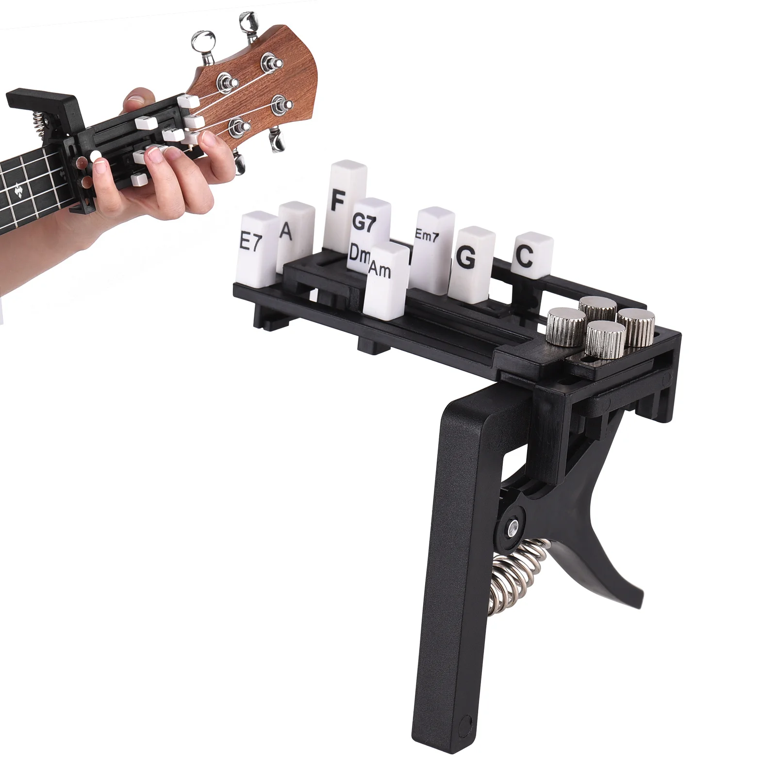 One-Key Ukulele Chord Trainer Uke Chord Learning Assisted Tool Ukelele Chord Practice Tool 9 Chords for Ukulele Beginners
One-Key Ukulele Chord Trainer Uke Chord Learning Assisted Tool Ukelele Chord Practice Tool 9 Chords for Ukulele Beginners