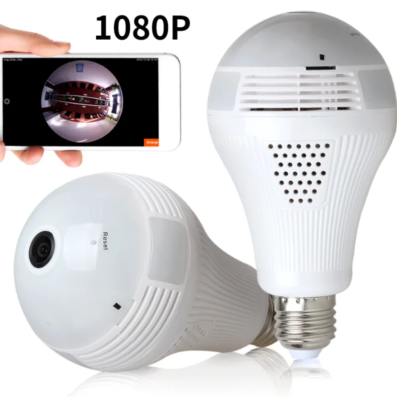 LS-QJ58 Hot 1080P Panoramic Wifi Wireless IP Two-way Audio Camera 360 Degree Fisheye Security Light Bulb With Max 128G SD Card
LS-QJ58 Hot 1080P Panoramic Wifi Wireless IP Two-way Audio Camera 360 Degree Fisheye Security Light Bulb With Max 128G SD Card