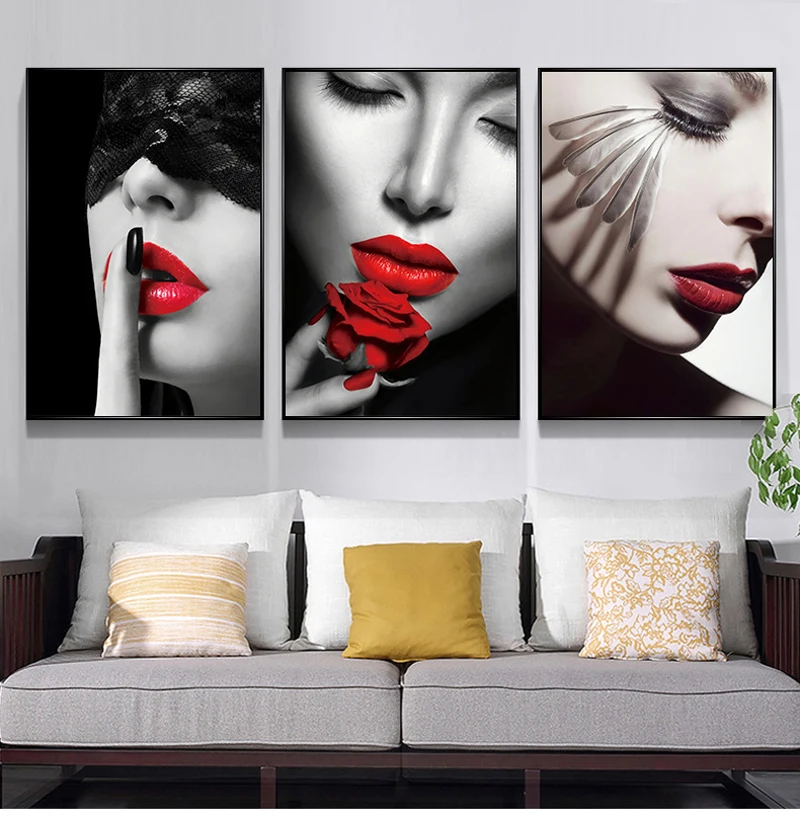 Living Room Decor Modern Fashion Sexy Red Lips Canvas Painting Smoking Women Posters and Prints Wall Art Picture Home Bar Decor
Living Room Decor Modern Fashion Sexy Red Lips Canvas Painting Smoking Women Posters and Prints Wall Art Picture Home Bar Decor