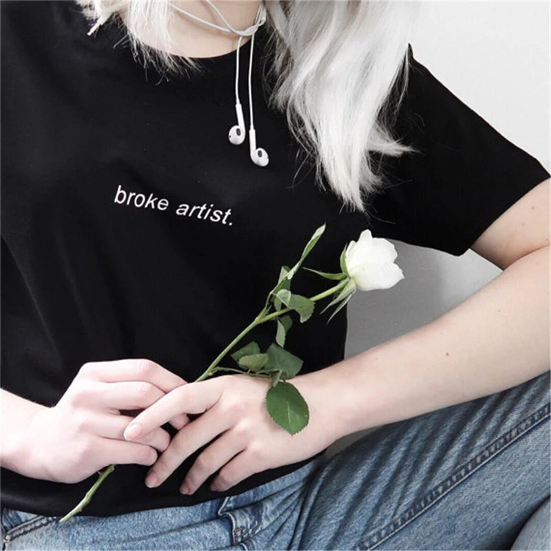 Broke Artist T Shirt Women Summer Tee Shirts Tops Harajuku Letter Print T Shirt Ulzzang T-shirt Women 2021
Broke Artist T Shirt Women Summer Tee Shirts Tops Harajuku Letter Print T Shirt Ulzzang T-shirt Women 2021