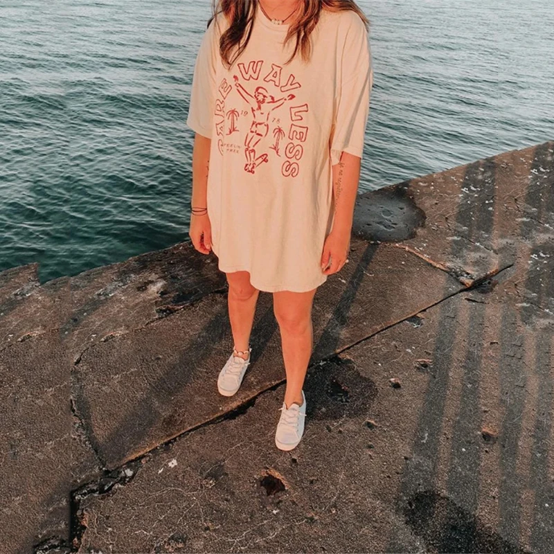 White Letter Print Graphic Tee Women Oversized Loose Casual O Neck Short Sleeve Fashion Tops 2021 Summer Plus Size Hip Hop Style
White Letter Print Graphic Tee Women Oversized Loose Casual O Neck Short Sleeve Fashion Tops 2021 Summer Plus Size Hip Hop Style