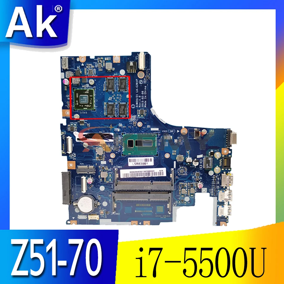 Материнская плата для ноутбука LENOVO Ideapad Z51-70 материнская плата 5B20J23584 SR23W i7-5500U LA-C281P 216-0864018
Материнская плата для ноутбука LENOVO Ideapad Z51-70 материнская плата 5B20J23584 SR23W i7-5500U LA-C281P 216-0864018