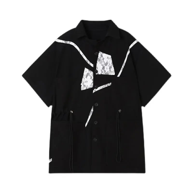 XITAO Irregular Lace Patchwork Black Shirt Women Casual Loose Draw String Bandage Summer New Trendy All Match Top WMD1656
XITAO Irregular Lace Patchwork Black Shirt Women Casual Loose Draw String Bandage Summer New Trendy All Match Top WMD1656
