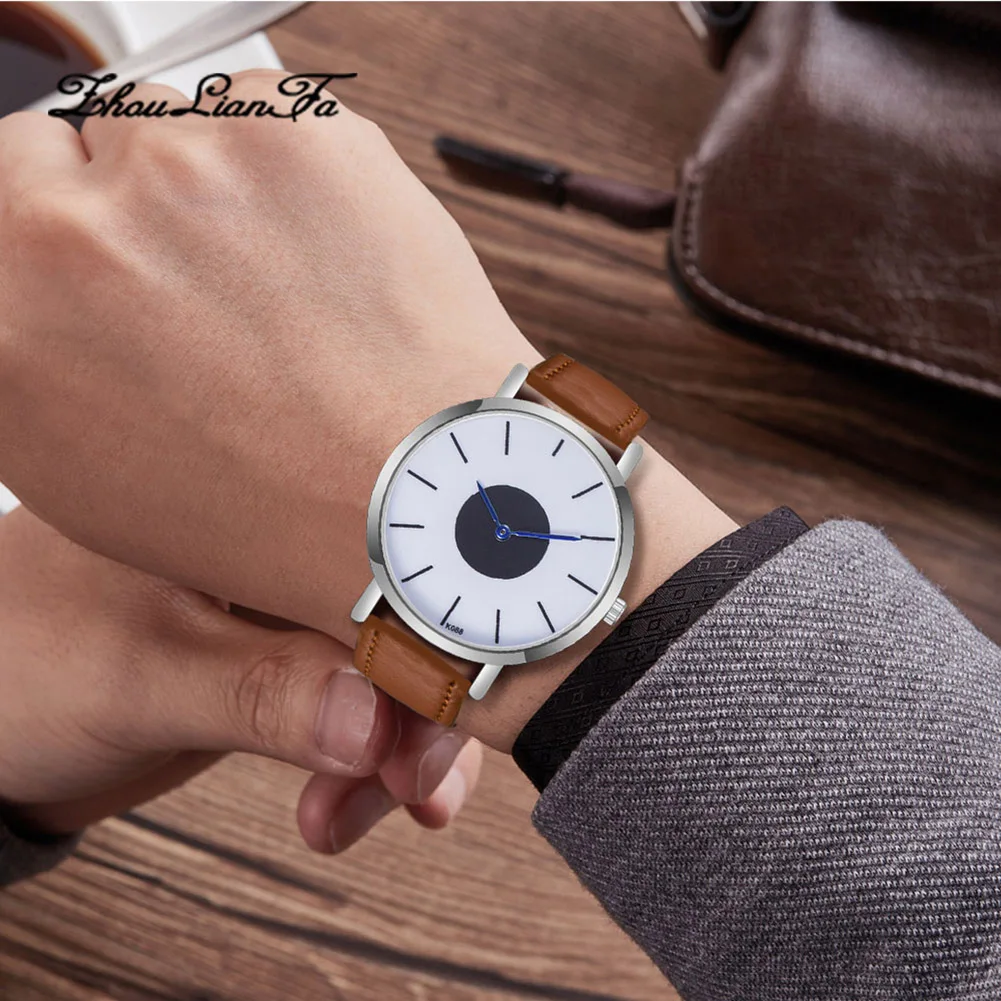Newly Men Analog Quartz Wristwatch Thin Round Dial with Leather Strap m99 
Newly Men Analog Quartz Wristwatch Thin Round Dial with Leather Strap m99