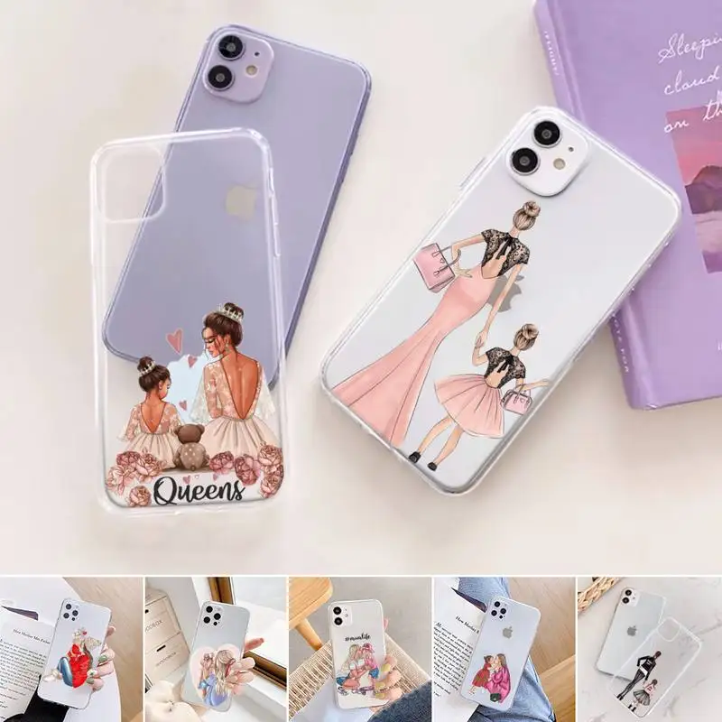 Mother Baby Girl MOM Trend Phone Case Transparent for iPhone 11 12 6 7 8 Pro X XS Max XR Plus Soft TPU Clear mobile bags Coque
Mother Baby Girl MOM Trend Phone Case Transparent for iPhone 11 12 6 7 8 Pro X XS Max XR Plus Soft TPU Clear mobile bags Coque
