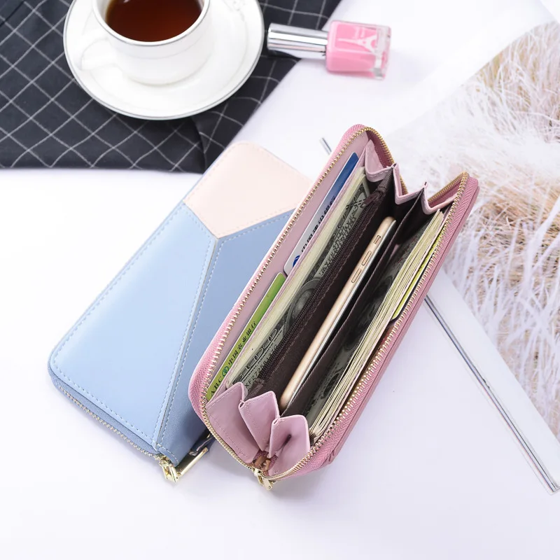 Women's Fashion Long Wallet Zipper Patchwork Contrast Color Simple Design Students' Purse Ladies' Cute Clutch Bag Hit Color
Women's Fashion Long Wallet Zipper Patchwork Contrast Color Simple Design Students' Purse Ladies' Cute Clutch Bag Hit Color