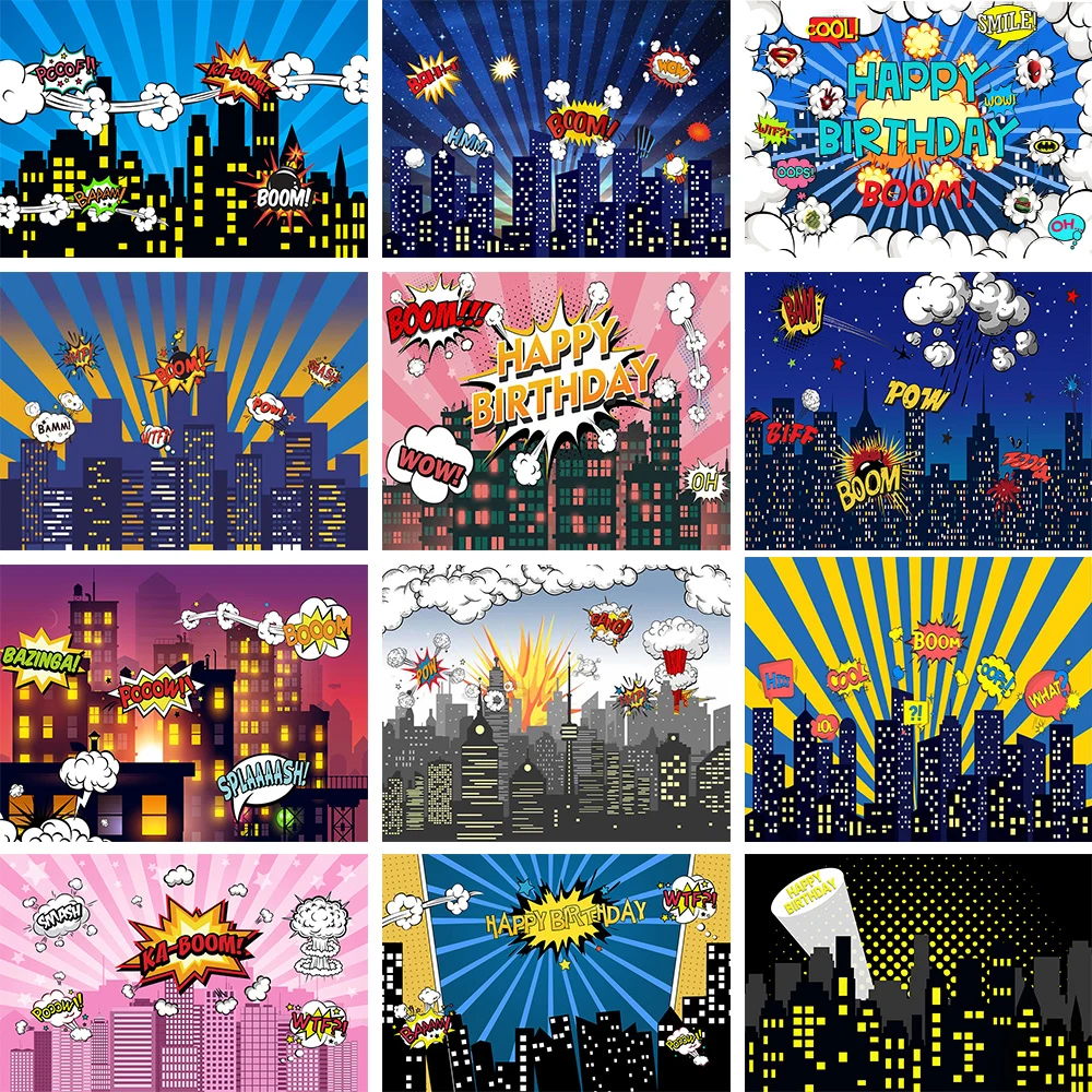 Mocsicka Superhero Theme Birthday Party Backdrop City Building Night Kid Girl Hero Poster Photo Background for Photo Studio Prop
Mocsicka Superhero Theme Birthday Party Backdrop City Building Night Kid Girl Hero Poster Photo Background for Photo Studio Prop