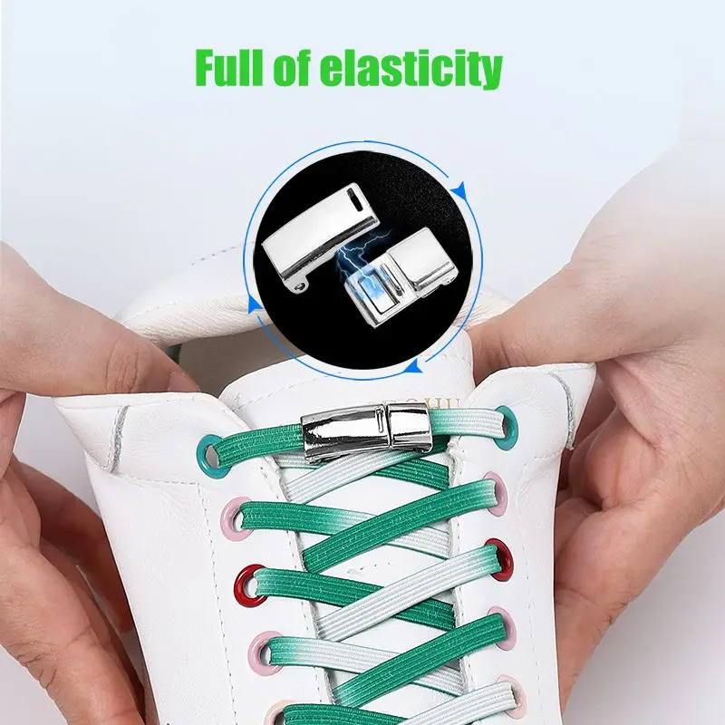 New magnetic elastic shoelace flat gradient non-lace shoelace sports shoelace children adult lazy quick lock shoelace
New magnetic elastic shoelace flat gradient non-lace shoelace sports shoelace children adult lazy quick lock shoelace