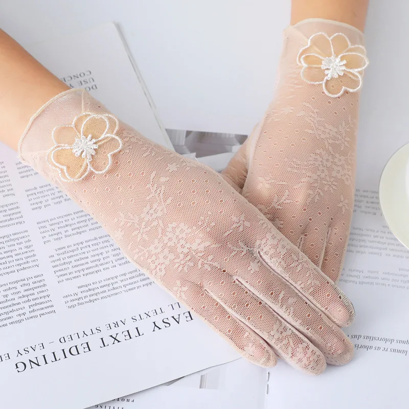 Summer Ice Silk Lace Gloves for Women Outdoor Sun Protection Cold Texture Luxurious Cheap Gloves Female Summer Travel Supplies
Summer Ice Silk Lace Gloves for Women Outdoor Sun Protection Cold Texture Luxurious Cheap Gloves Female Summer Travel Supplies