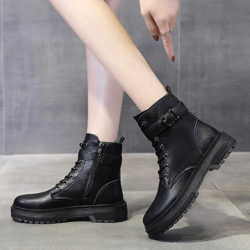 Женские осенне-зимние ботинки на шнуровке с круглым носком, женские черные кожаные ботильоны, модные женские боевые ботинки на платформе
Женские осенне-зимние ботинки на шнуровке с круглым носком, женские черные кожаные ботильоны, модные женские боевые ботинки на платформе