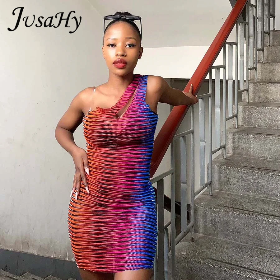 JuSaHy Sexy Mesh Gradient Mini Dress for Women Shiny One Shoulder Diagonal Collar Hollow Out Midnight Party Clubwear Vestidos
JuSaHy Sexy Mesh Gradient Mini Dress for Women Shiny One Shoulder Diagonal Collar Hollow Out Midnight Party Clubwear Vestidos