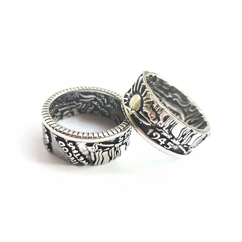 Man Rings Retro Silver 1945 Half Dollar Rings Morgan Silver Dollar Handmade Engraved Rings Dollar Coin Ring Retro Morgan Silver
Man Rings Retro Silver 1945 Half Dollar Rings Morgan Silver Dollar Handmade Engraved Rings Dollar Coin Ring Retro Morgan Silver