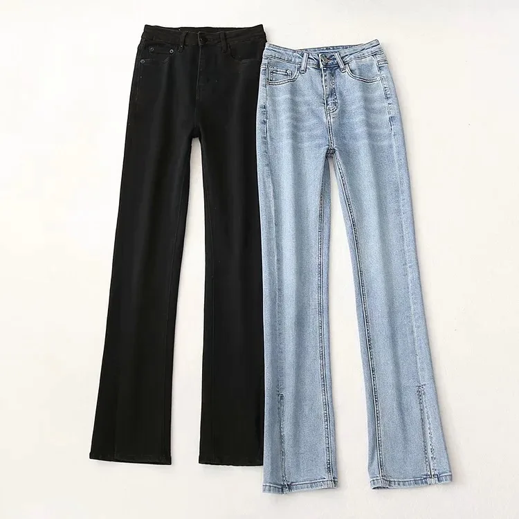 2021 Spring New Korean Style High Waist Straight Slimming Mop Denim Trousers Side Slit Jeans for Women
2021 Spring New Korean Style High Waist Straight Slimming Mop Denim Trousers Side Slit Jeans for Women