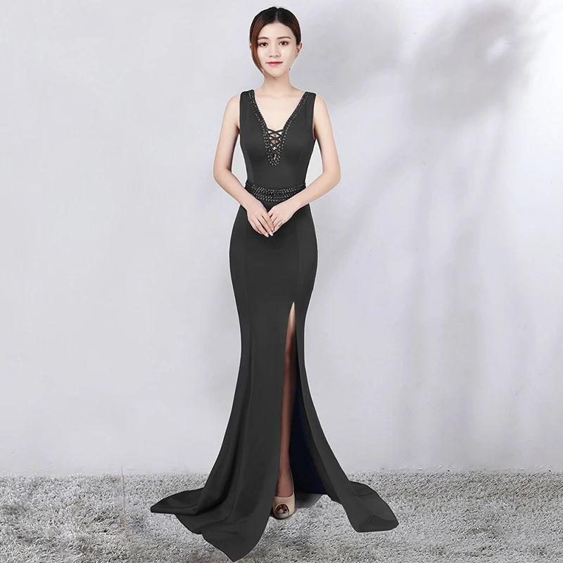 V Neck Mermaid Evening Dresses Long Sexy Split Party Dress Robe Longue Soiree Mother Of The Bride Dresses Vestido Festa Longo
V Neck Mermaid Evening Dresses Long Sexy Split Party Dress Robe Longue Soiree Mother Of The Bride Dresses Vestido Festa Longo