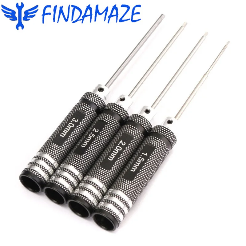 FINDAMAZE 4PCS screwdriver hex head 1.5/2.0/2.5/3.0mm hex screwdriver tool set, for airplane model helicopter car
FINDAMAZE 4PCS screwdriver hex head 1.5/2.0/2.5/3.0mm hex screwdriver tool set, for airplane model helicopter car