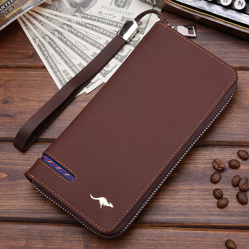 High Quality Men's Leather Wallet Zipper Long Purse Big Capacity Clutch Phone Bag Wrist Strap Coin Purse Card Holder For Male 
High Quality Men's Leather Wallet Zipper Long Purse Big Capacity Clutch Phone Bag Wrist Strap Coin Purse Card Holder For Male