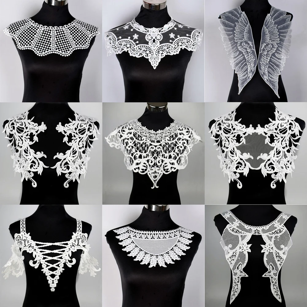 Embroidered Lace Fabric Neckline Collar Applique Trim Decorated DIY Fake Collar Sewing Dress Decor Supplies
Embroidered Lace Fabric Neckline Collar Applique Trim Decorated DIY Fake Collar Sewing Dress Decor Supplies
