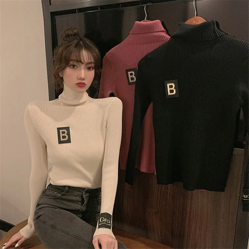 Fashion Temperament Winter Turtleneck Sweater Women Slim Bottoming Shirt Sweater Long Sleeve Women Autumn And Winter Tops A215 
Fashion Temperament Winter Turtleneck Sweater Women Slim Bottoming Shirt Sweater Long Sleeve Women Autumn And Winter Tops A215