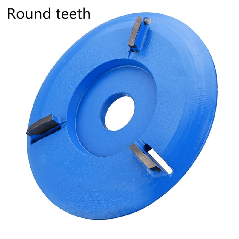 

90mm Round/Flat Carving Wood Grinder Disc Tea Tray Digging Knife Three-tooth Milling Cutter For 16mm Aparture Angle Grinder