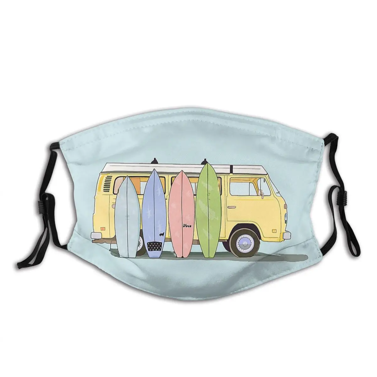 Aesthetic Yellow Van With Surfboards Reusable Printed Mouth Face Mask Windproof Dust Proof with Filters Polyester Protection
Aesthetic Yellow Van With Surfboards Reusable Printed Mouth Face Mask Windproof Dust Proof with Filters Polyester Protection