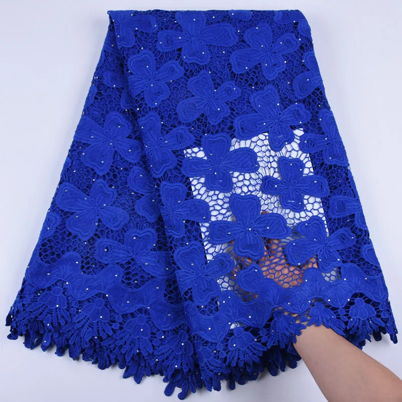 blue High Quality Soft water soluble lace Fabric African Tulle Lace 2019 Nigerian cord Guipure Embroidery Fabric For Wedding
blue High Quality Soft water soluble lace Fabric African Tulle Lace 2019 Nigerian cord Guipure Embroidery Fabric For Wedding