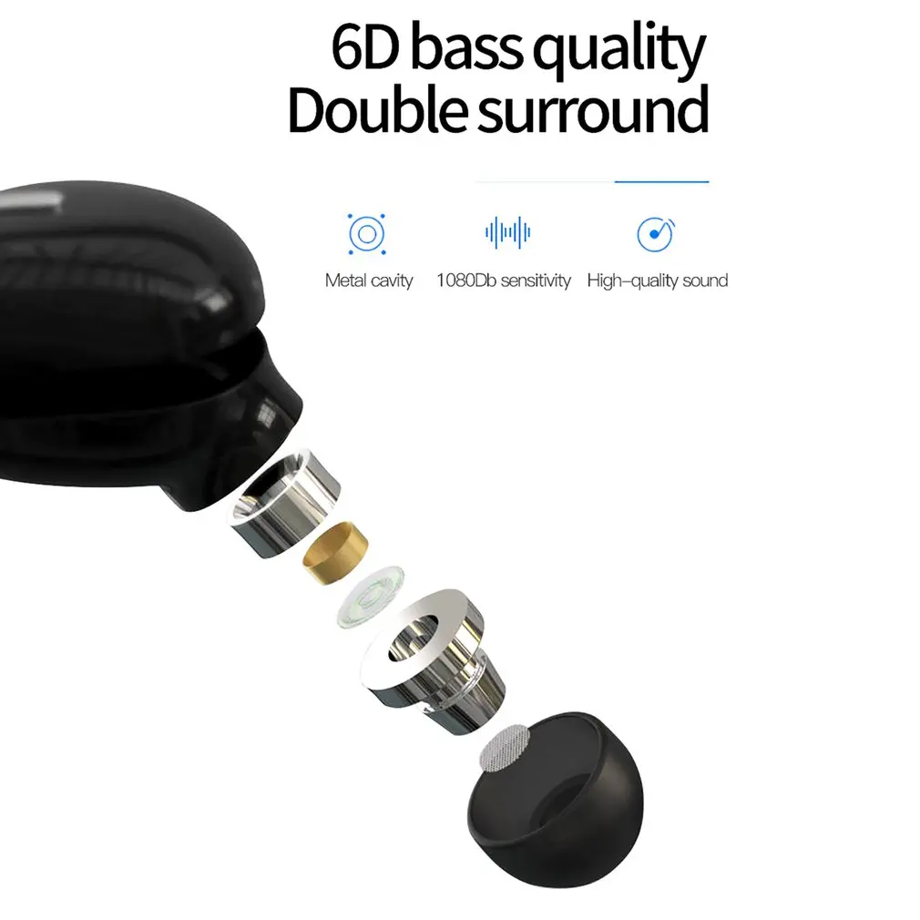 Mini In-Ear Wireless 5.0 Earphone HiFi Headset Mic Sports Earbuds Handsfree Earphones For For Huawei For Iphone
Mini In-Ear Wireless 5.0 Earphone HiFi Headset Mic Sports Earbuds Handsfree Earphones For For Huawei For Iphone